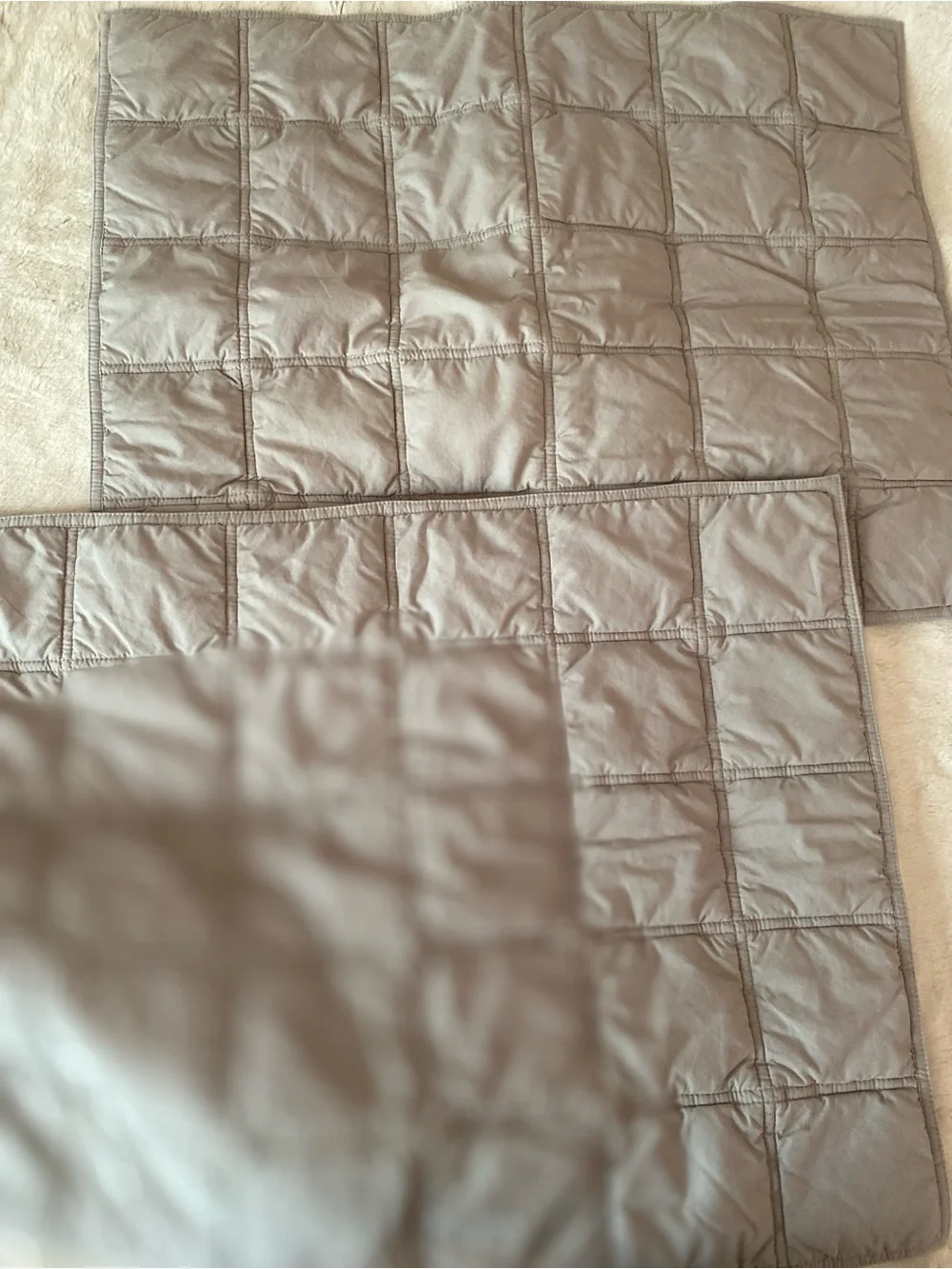 West Elm 2 organic cotton quilted gray sham